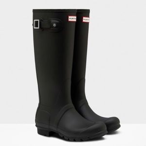 Hunter Original Rain Boots. Black, Matte